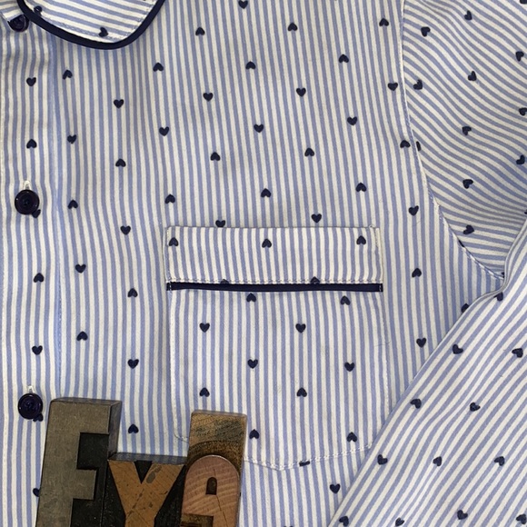 ♠️KATE SPADE NEW YORK 3/4 Sleeve Flannel 💙Pajama Top ONLY - Picture 6 of 9